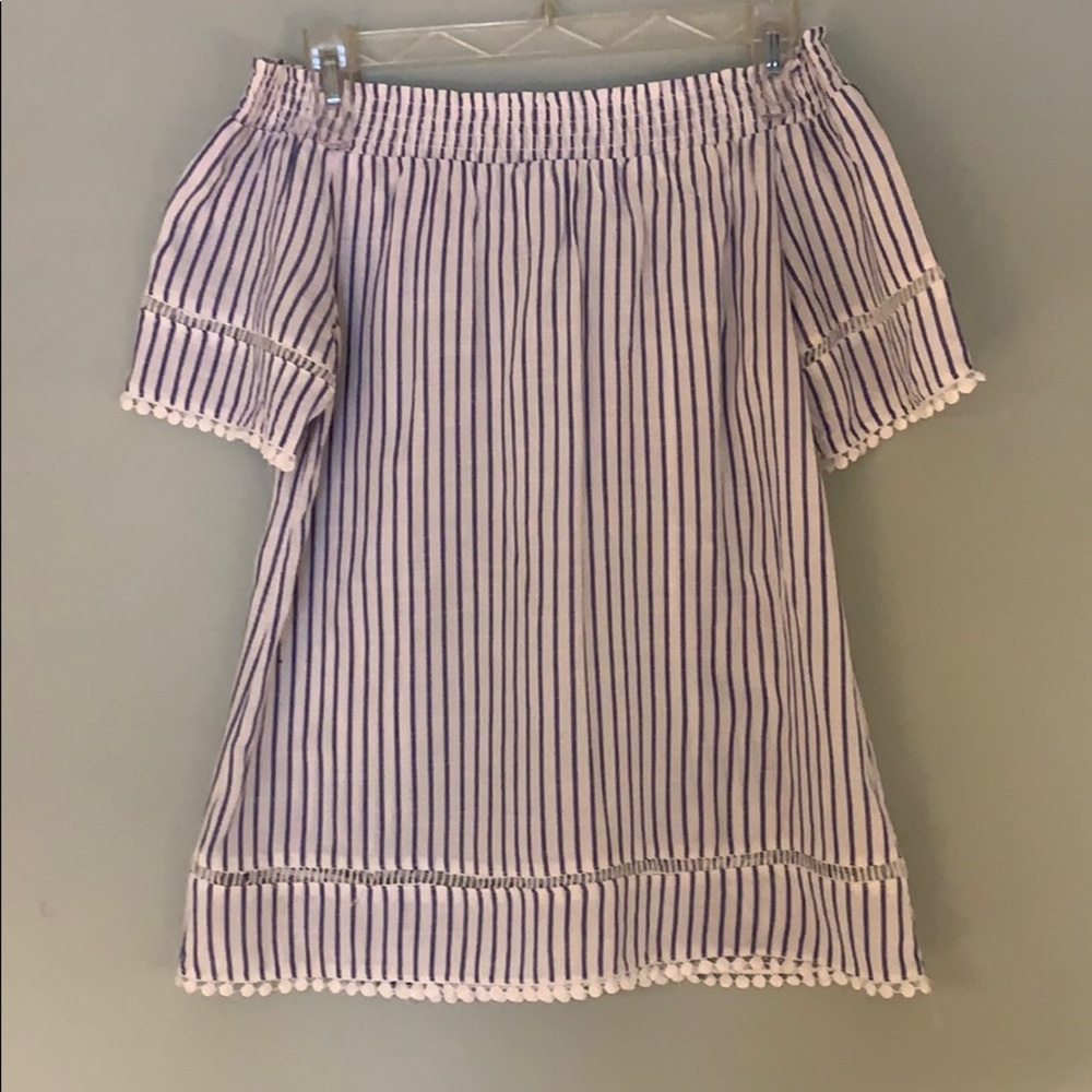 Blue & White Striped Blouse